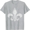 Creole Fleur De Lis T-Shirt T-Shirt - Heather Grey
