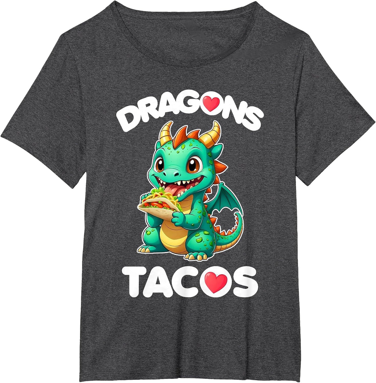 Dragons Love Tacos Cute Cinco De Mayo Mexican Food Kids Boys T-Shirt - Dark Heather Grey
