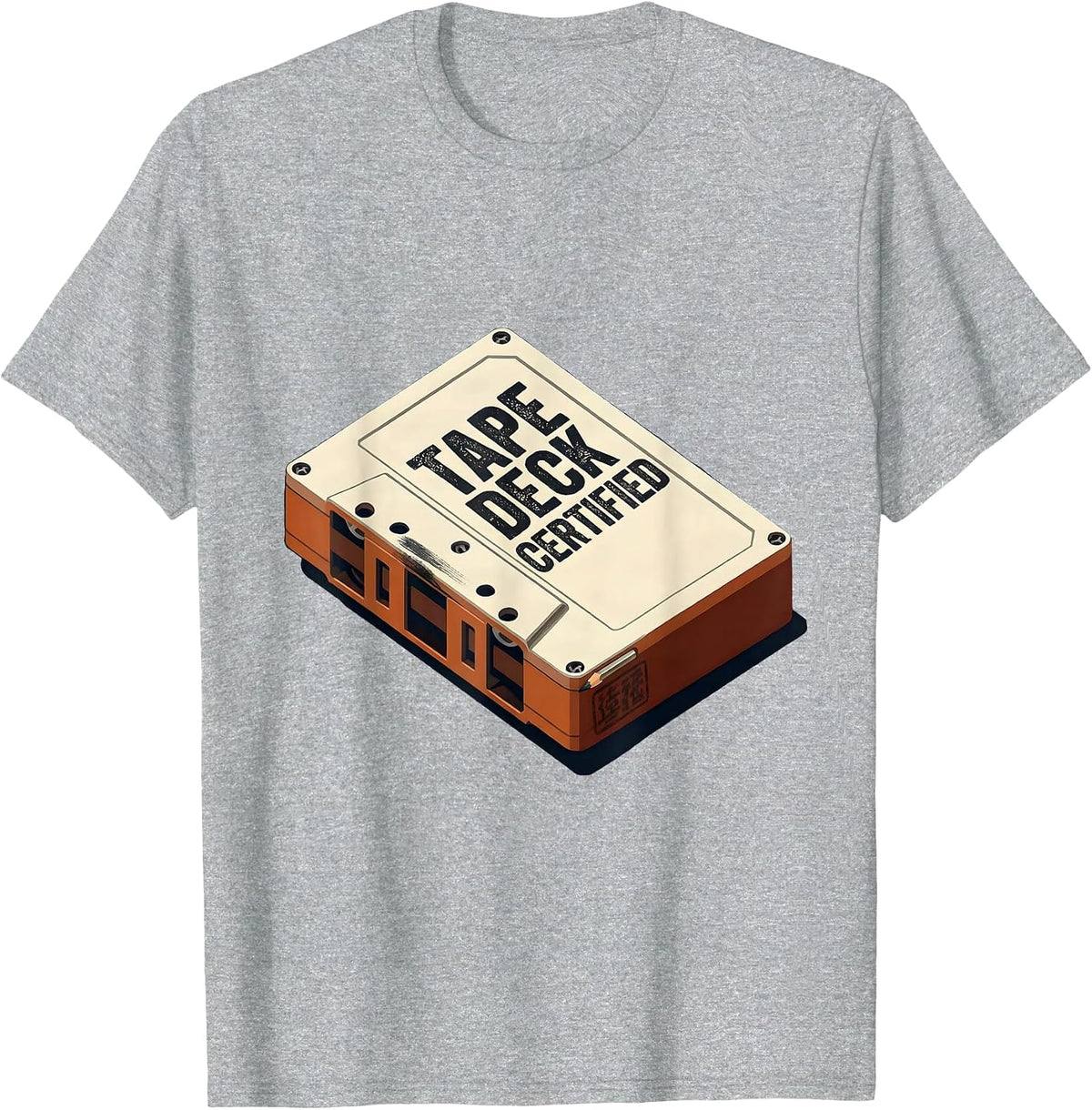 Men's Tape Deck Certified Retro Hip-Hop Golden Era Lyric Quote T-Shirt - Heather Grey