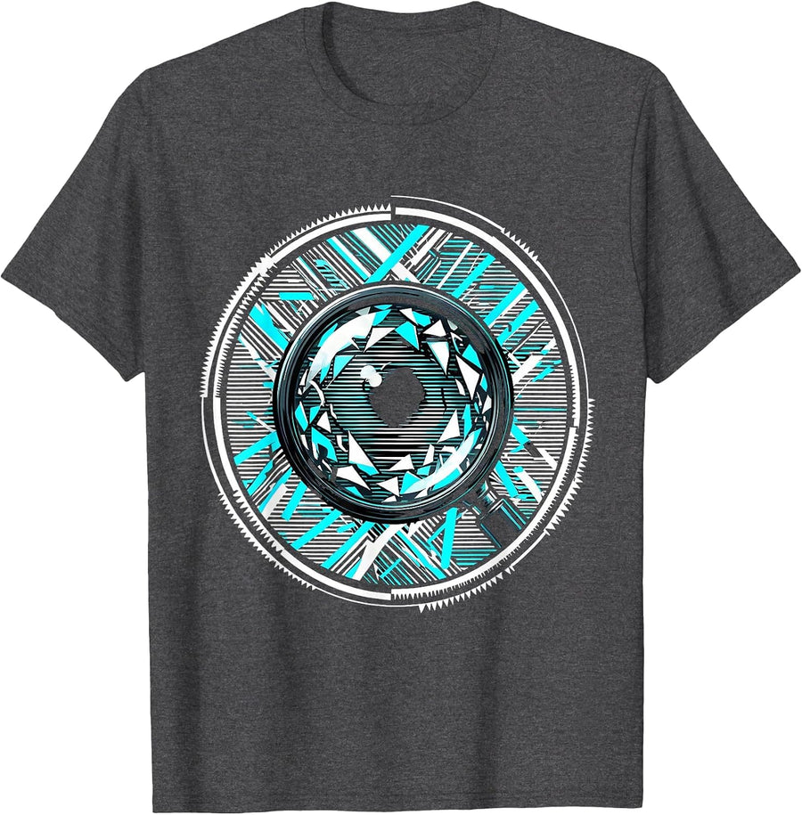 Men's Dyslexia Awareness Magnifying Glass Graphic T-Shirt - Dark Heather Grey