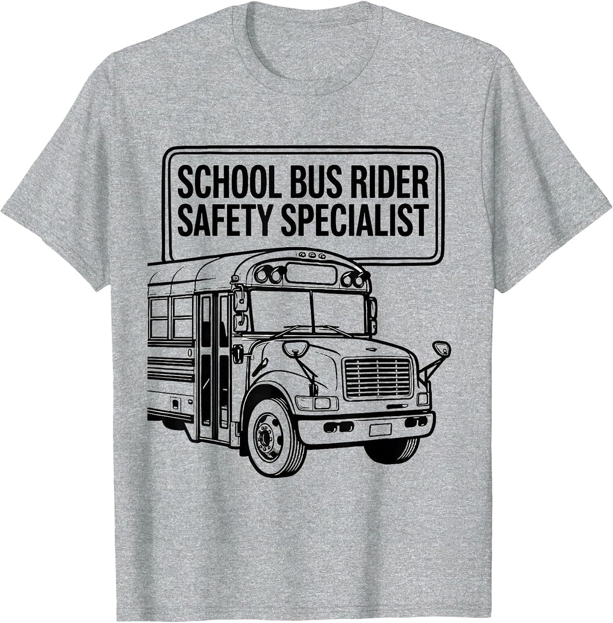 Men's School Bus Rider Safety Specialist Funny School Bus Driver T-Shirt - Heather Grey