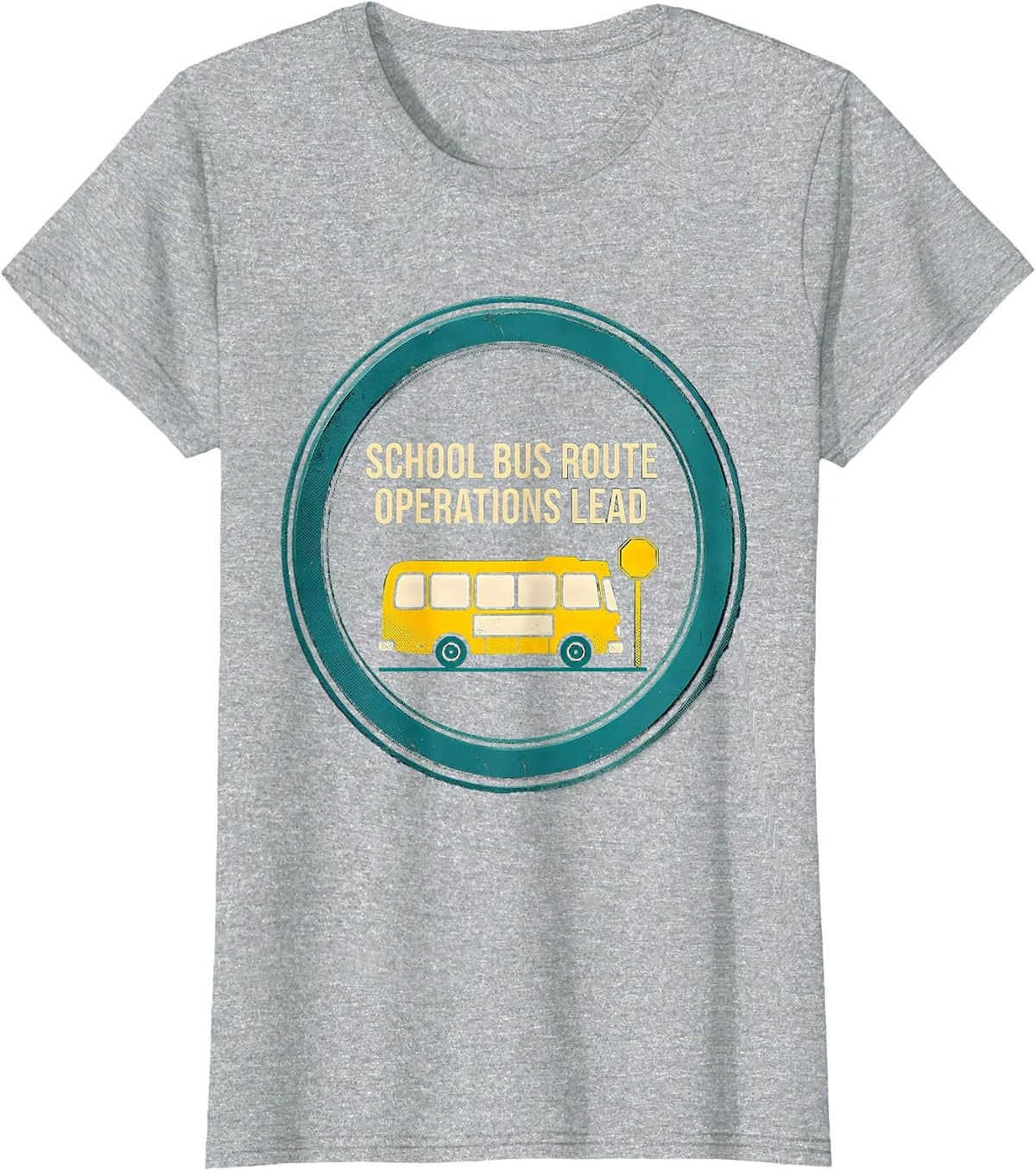 School Bus Route Operations Lead Funny School Bus Driver T-Shirt - Heather Grey