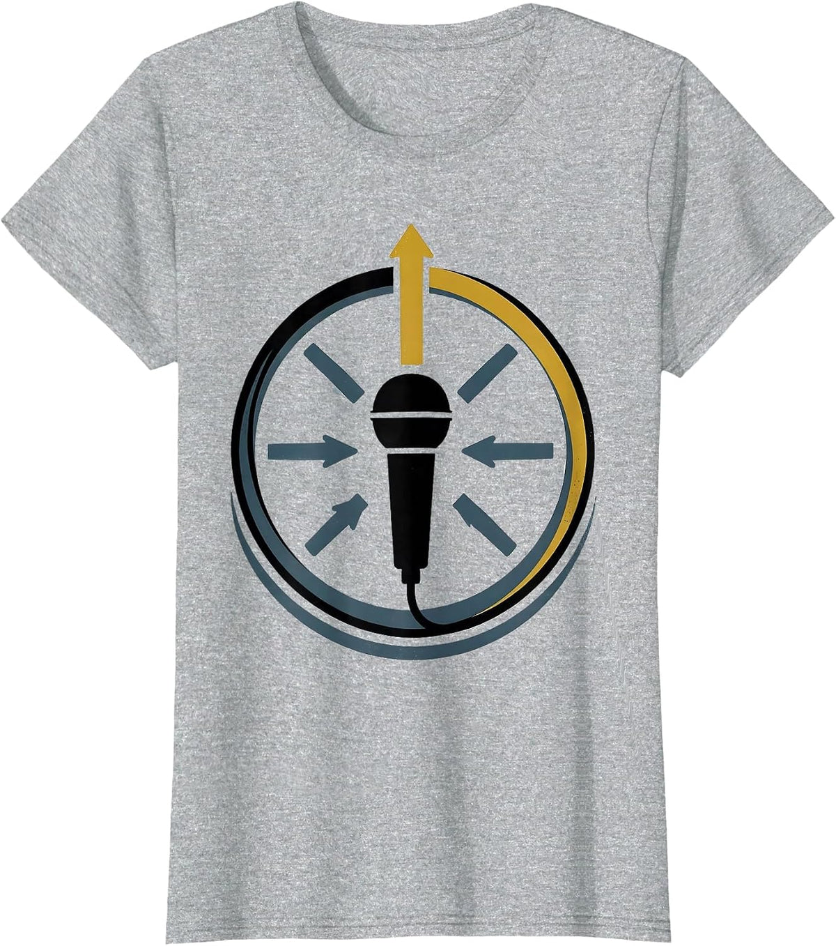 Sealed Badge Thin Gold Line 911 Dispatcher Tribute T-Shirt - Heather Grey