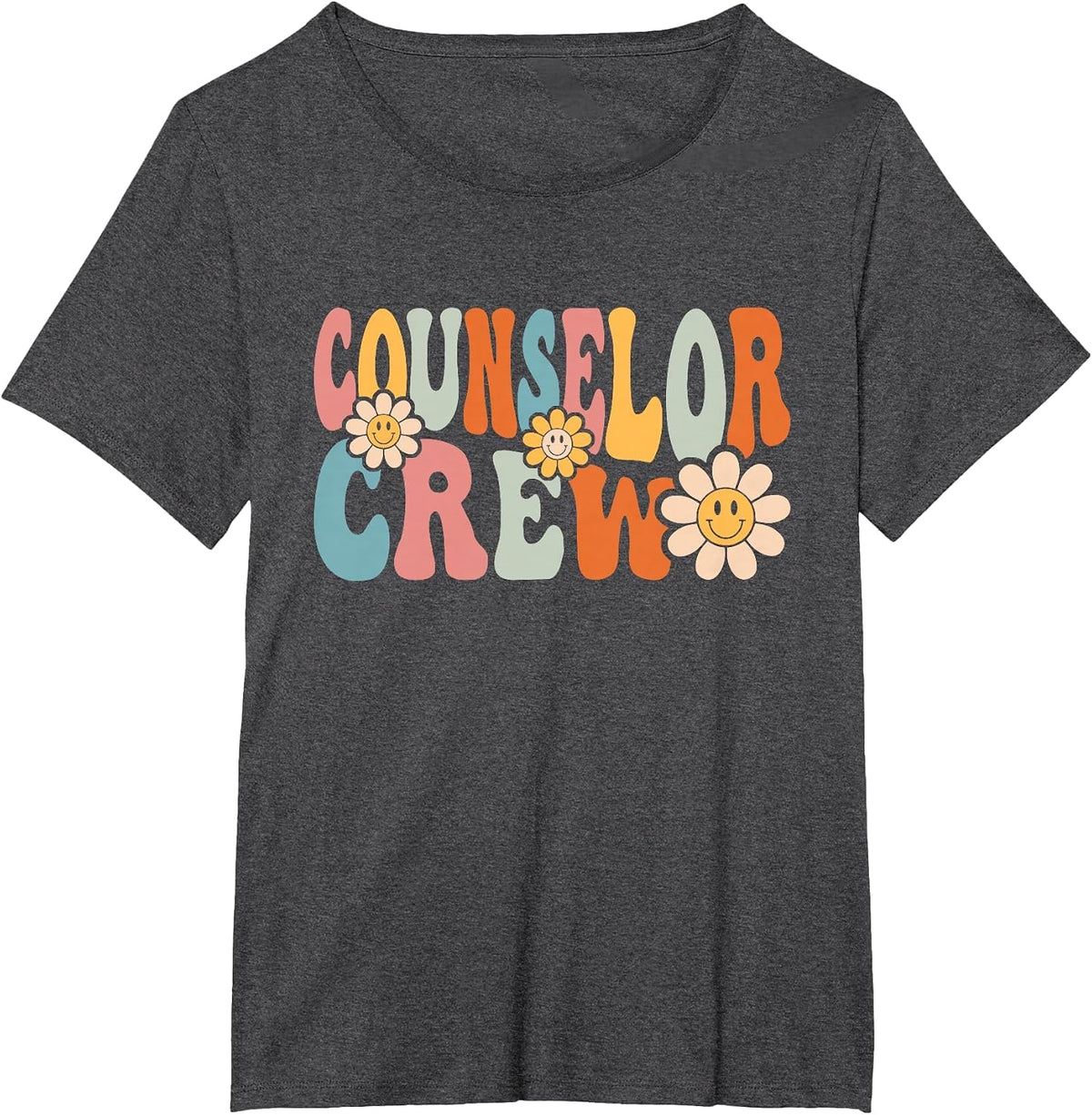 Counselor Crew Shirt Funny Back to School Teachers Students T-Shirt - Dark Heather Grey