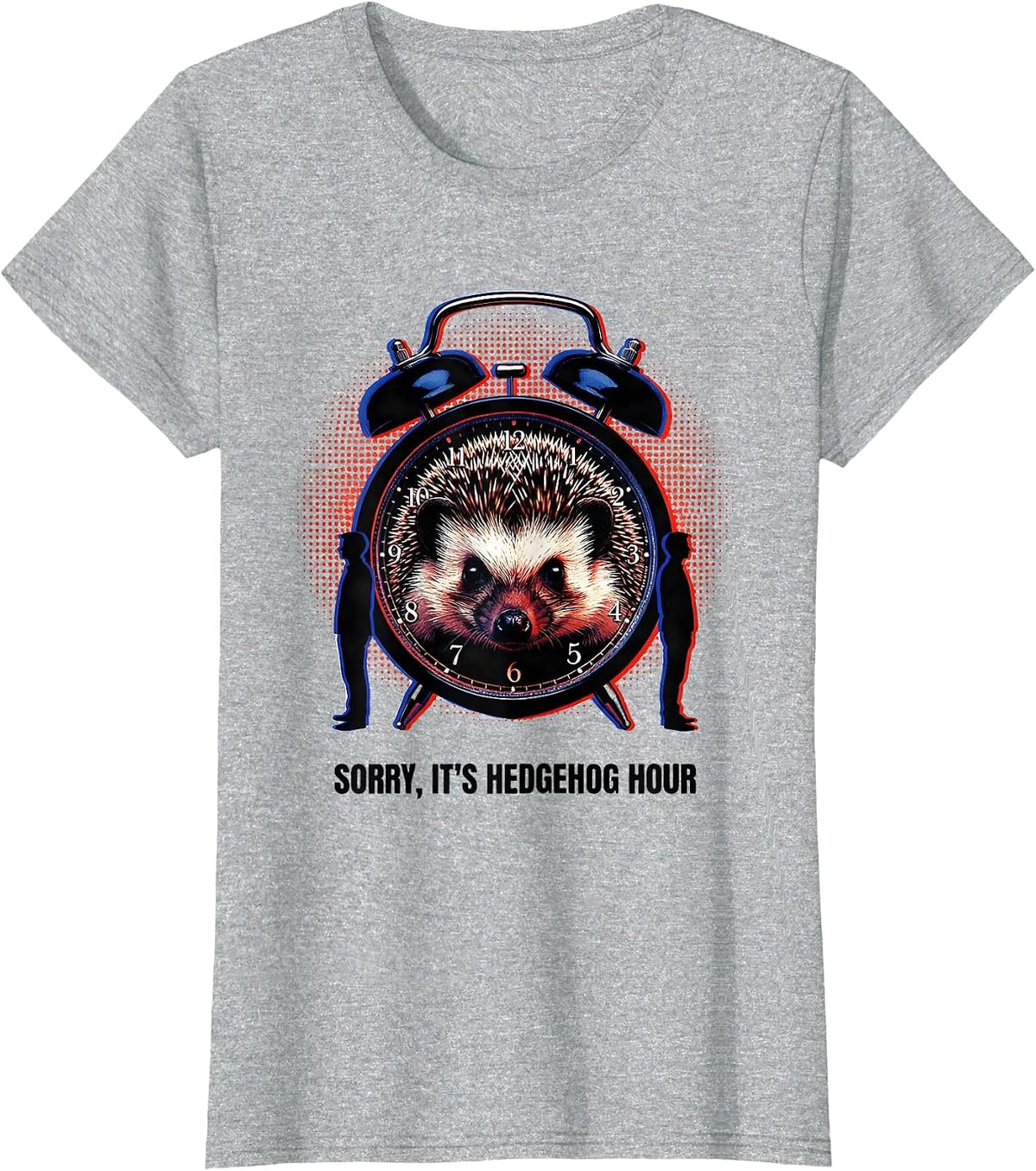 Sorry, It's Hedgehog Hour Funny Pet Lover Humor Gift T-Shirt - Heather Grey