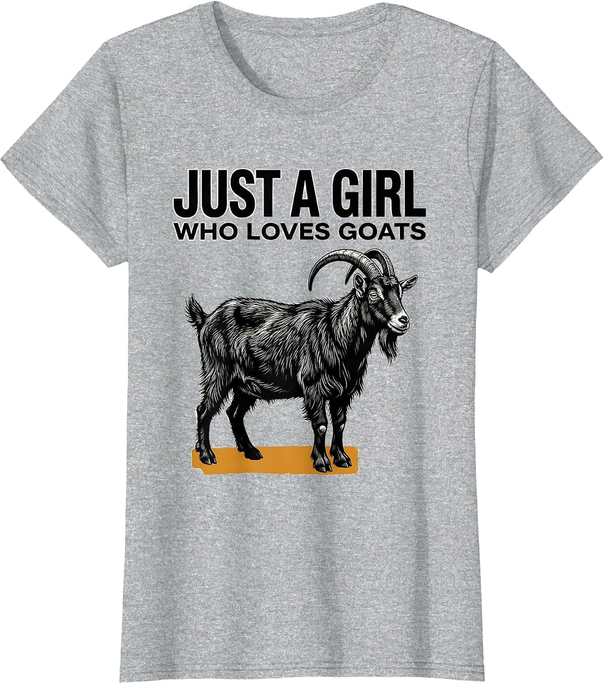 Just A Girl Who Loves Goats Cute Animal Lover Gift T-Shirt - Heather Grey