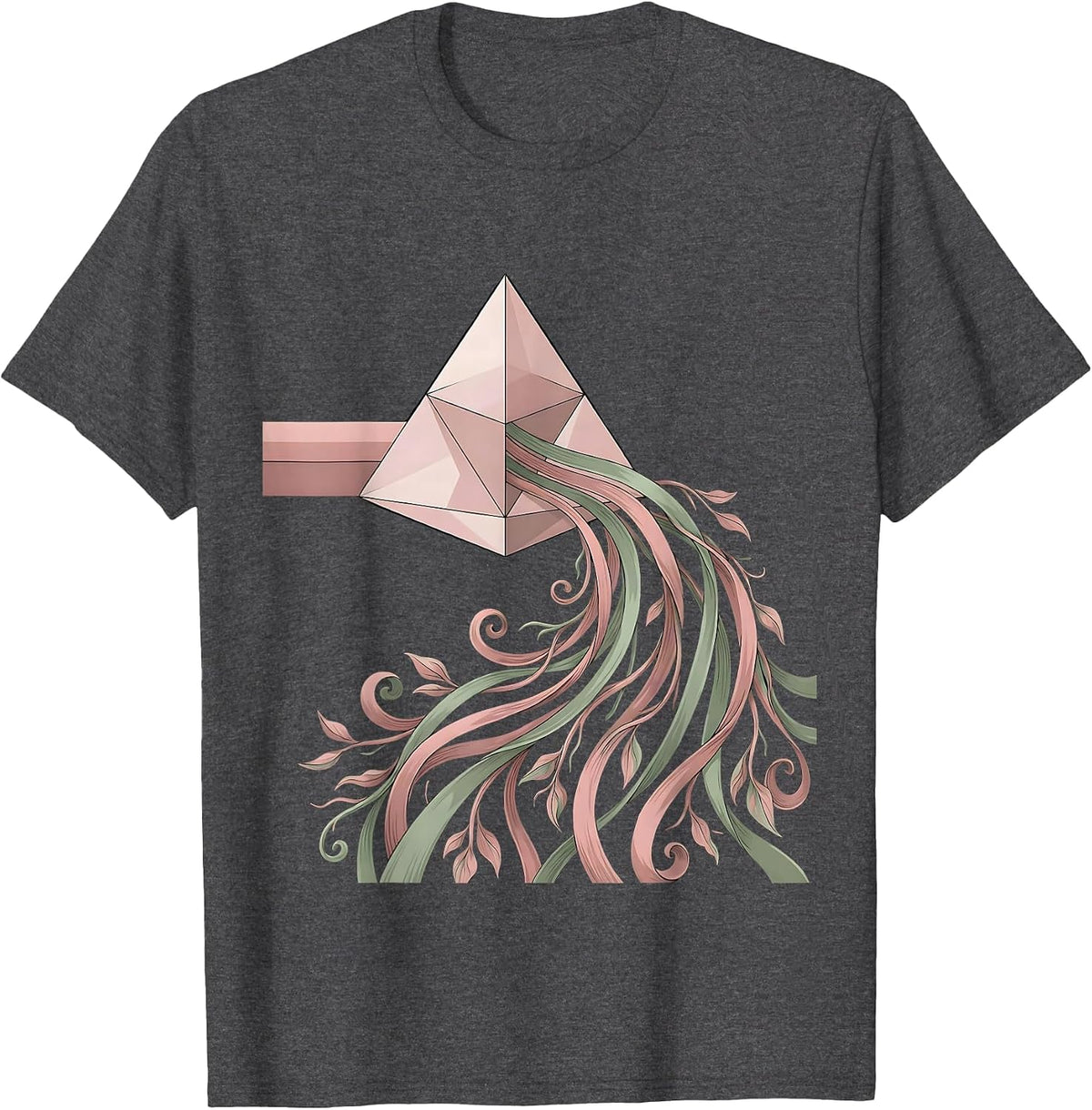 Dyslexia Awareness Prism Light Spectrum Design T-Shirt - Dark Heather Grey