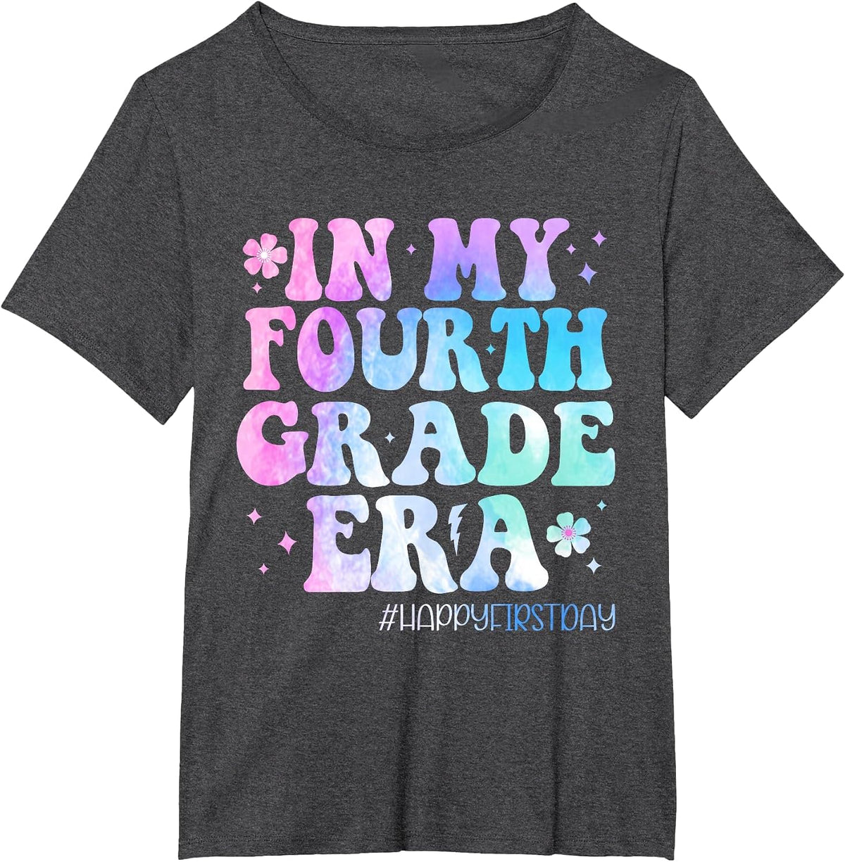 in My Fourth Grade Era Back to School 4th Grade Teacher Kids T-Shirt - Dark Heather Grey