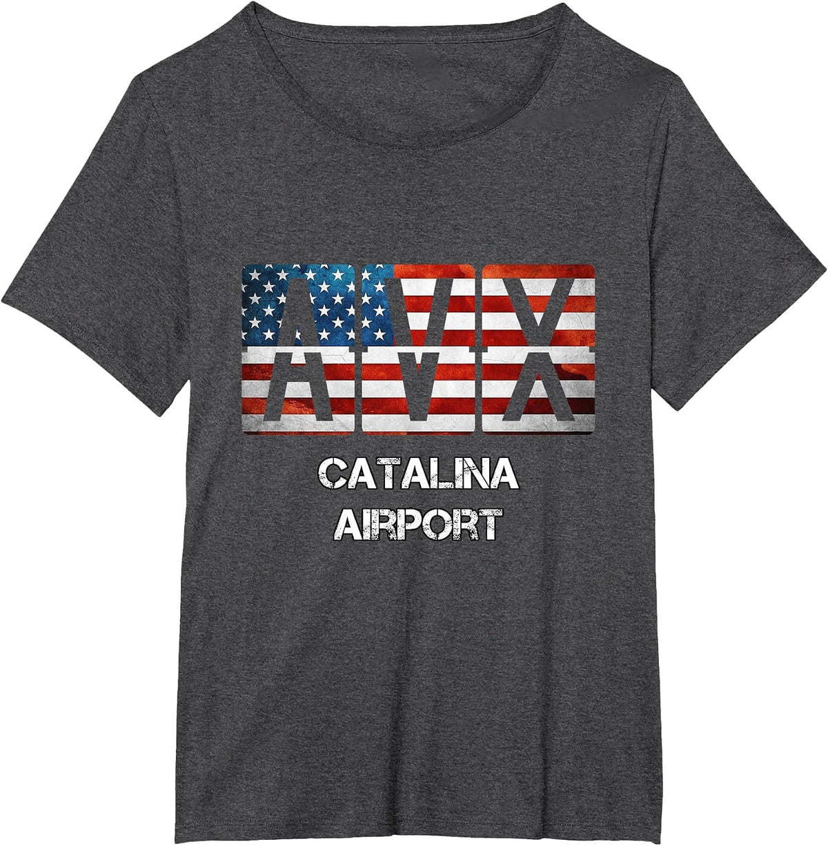 Catalina Airport AVX Aviation Pilot T-Shirt - Dark Heather Grey