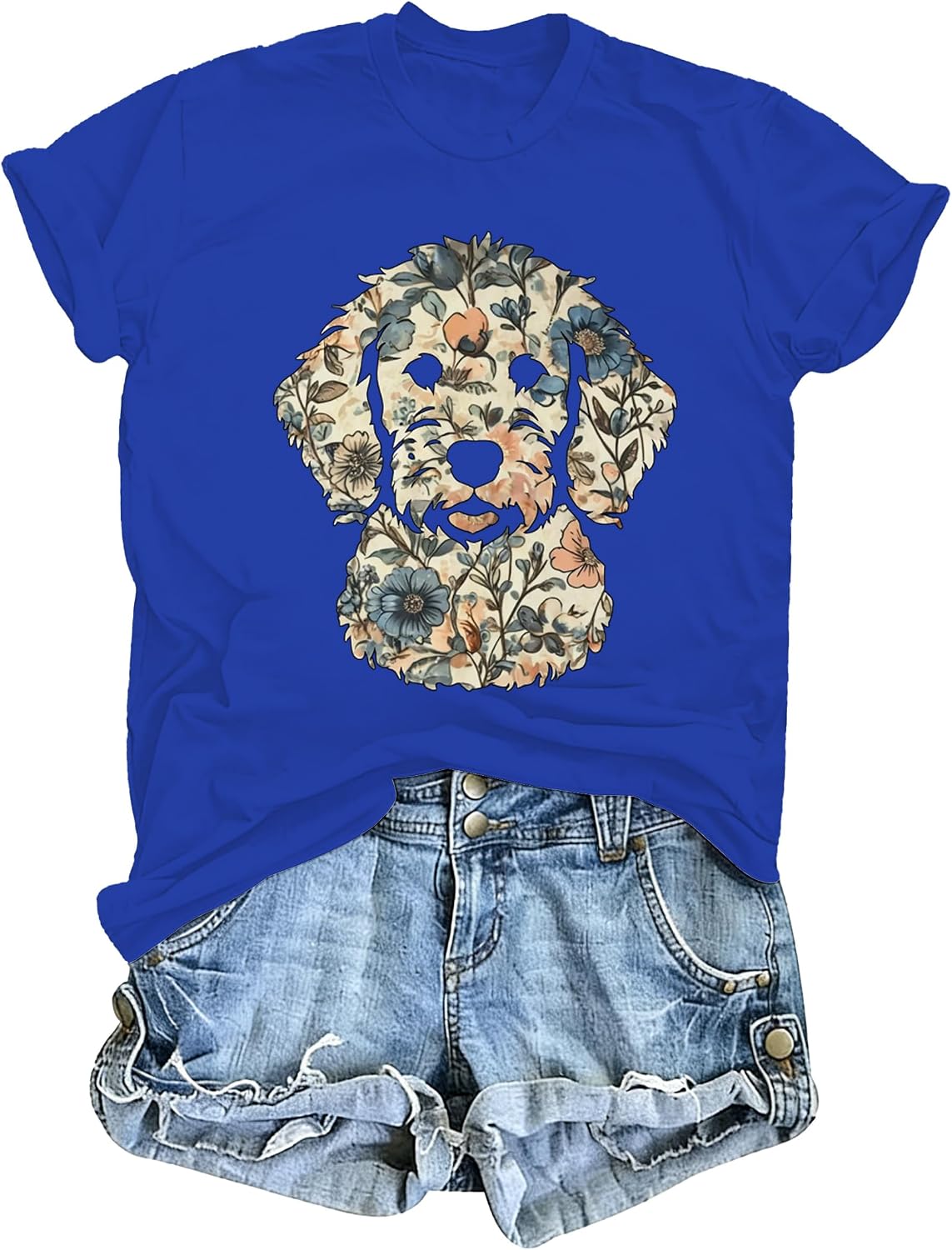 Goldendoodle Mom Shirt, Doodle Mom Tshirt, Cute Dog Lover Gift for Women - Crewneck Sapphire Blue