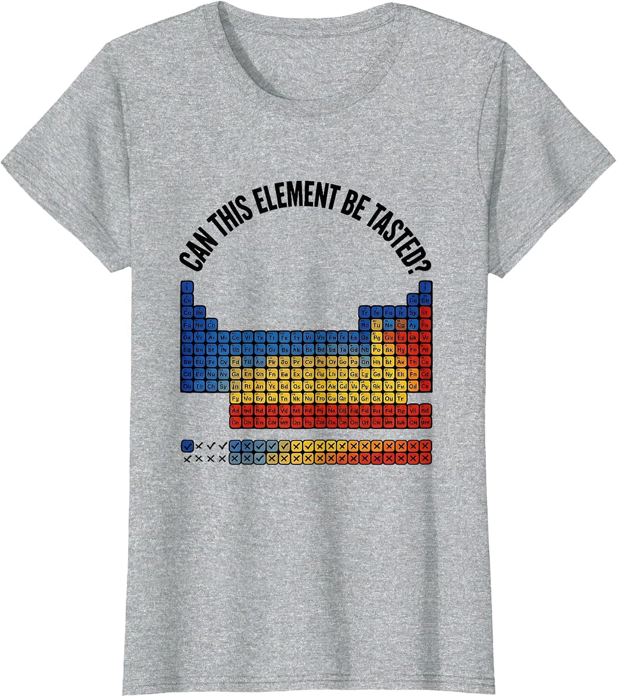 Can This Element Be Tasted Funny Periodic Table Chemistry T-Shirt - Heather Grey