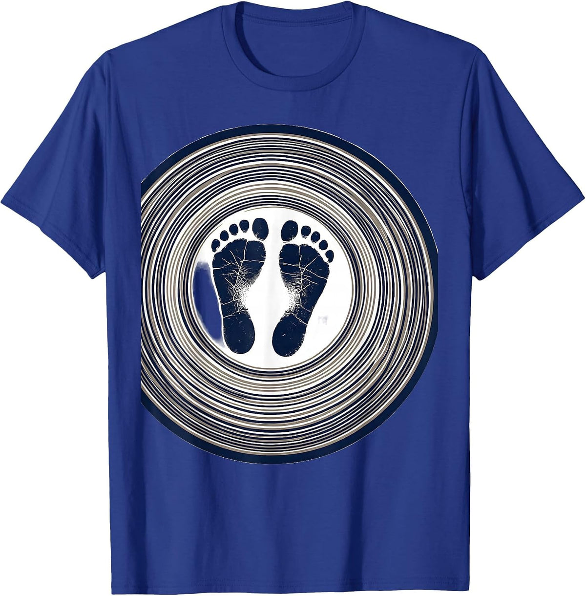 Still Footprints Flat Graphic School Counselor Appreciation T-Shirt - Royal Blue