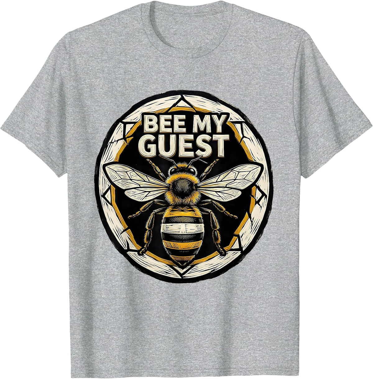 Men's Bee My Guest Vintage Beekeeper Humor Bee Costume Party T-Shirt - Heather Grey