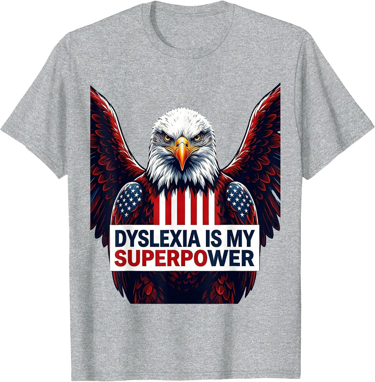 Men's Dyslexia Is My Superpower Awareness Design T-Shirt - Heather Grey