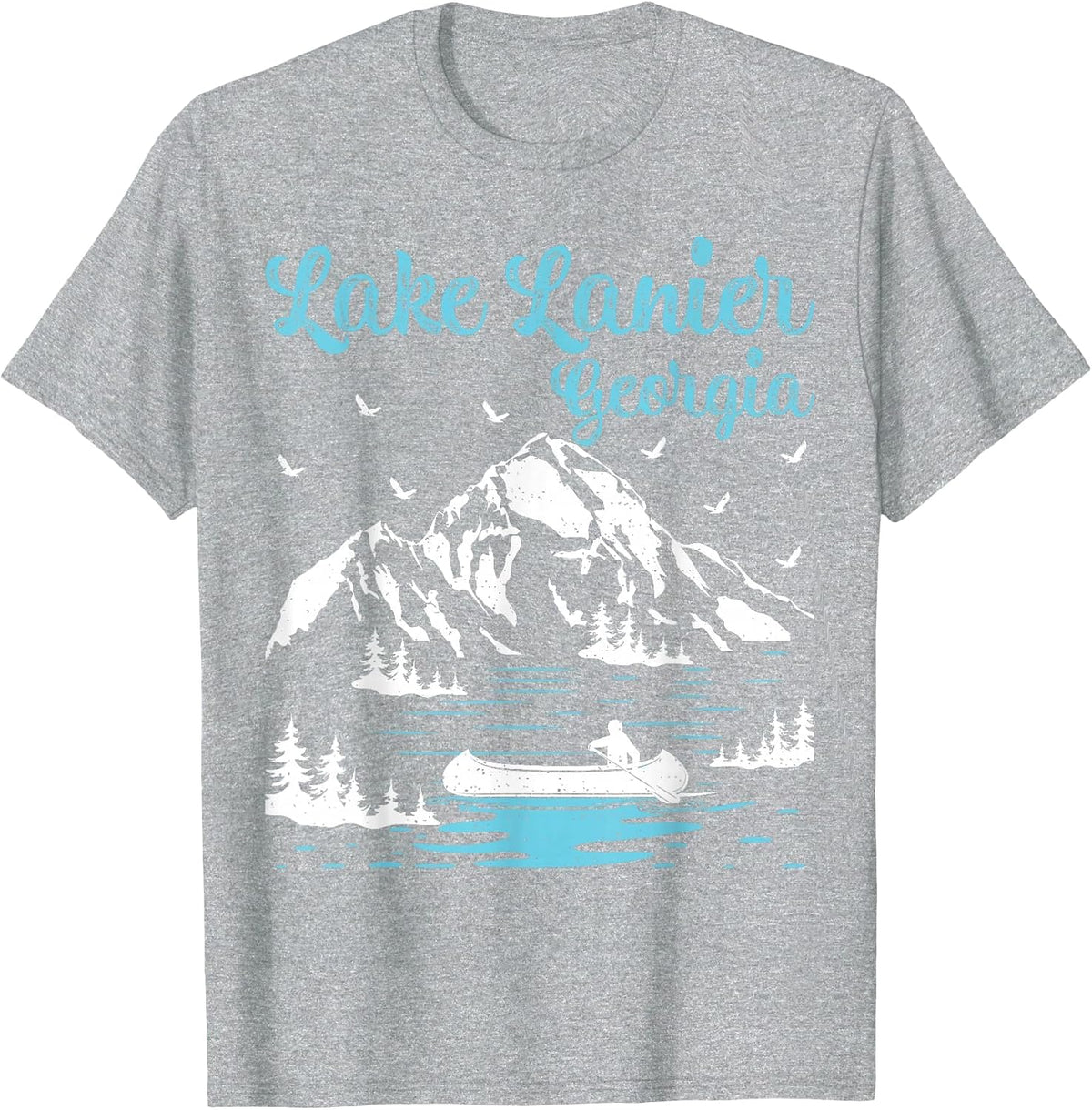 Summer Vacation Retro Georgia Lake Lanier T-Shirt - Heather Grey
