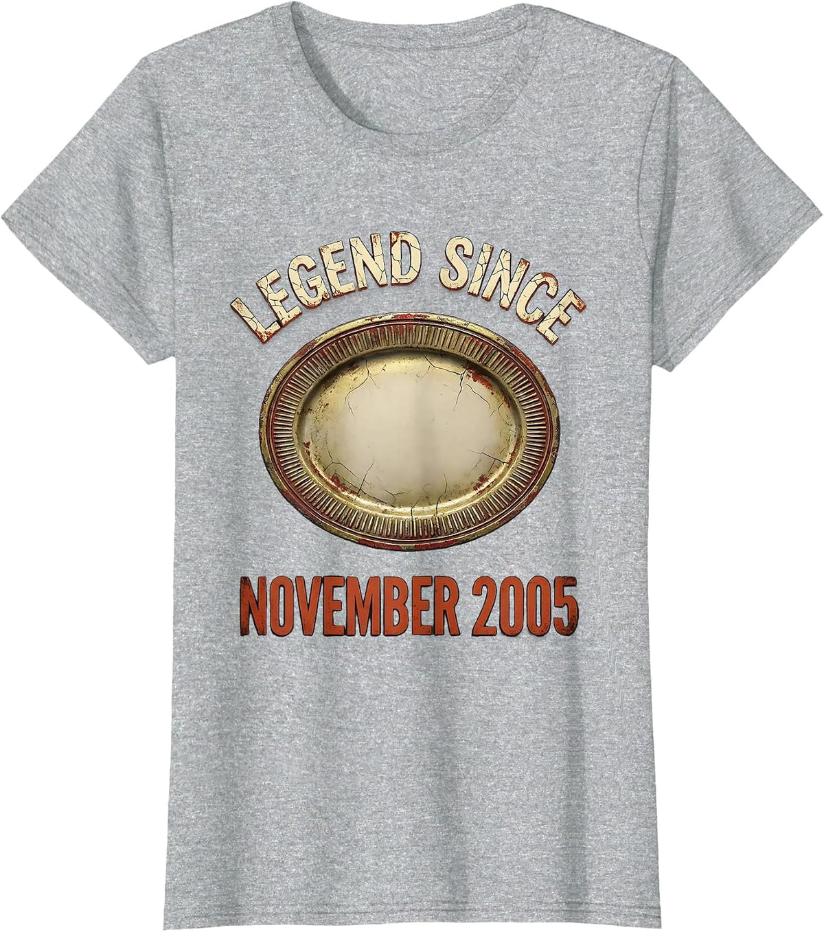 Legend Since November 2005 Vintage Birthday Milestone T-Shirt - Heather Grey