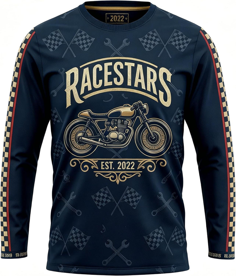 Men's MTB Jersey Motocross Long Sleeve Breathable Mountain Bike Shirt - Rs0241