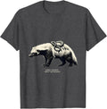 Men's Honey Badger Won't Be Rushed Funny Animal Lover Humor T-Shirt - Dark Heather Grey
