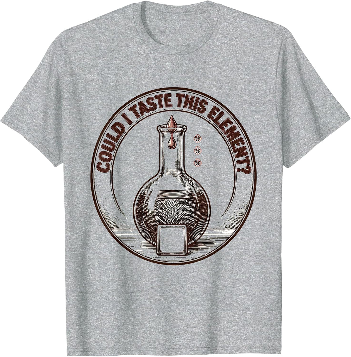 Men's Could I Taste This Element? Funny Periodic Table Chemistry T-Shirt - Heather Grey