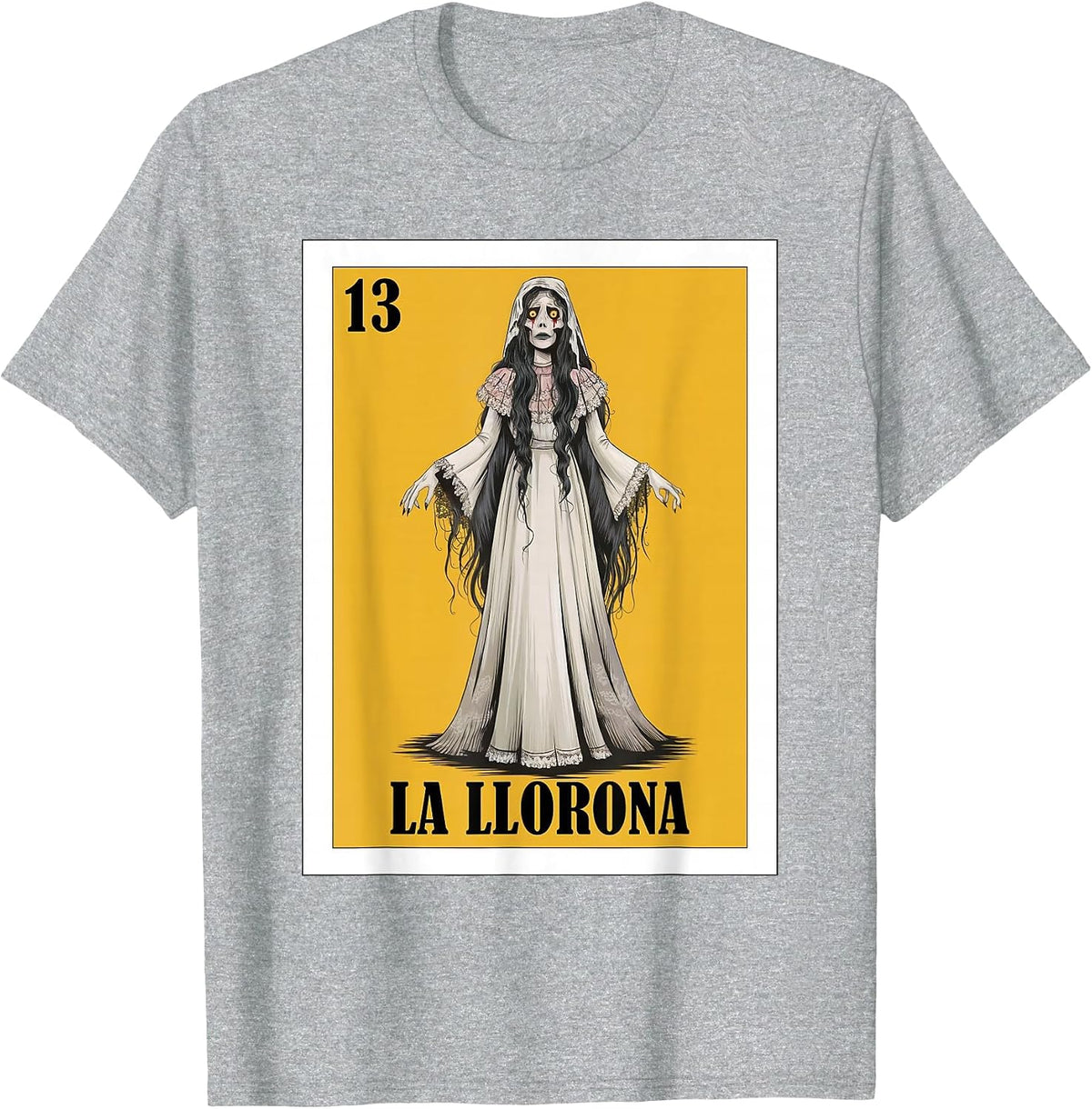 Mexican Halloween or Cinco de Mayo Design - La Llorona T-Shirt - Heather Grey