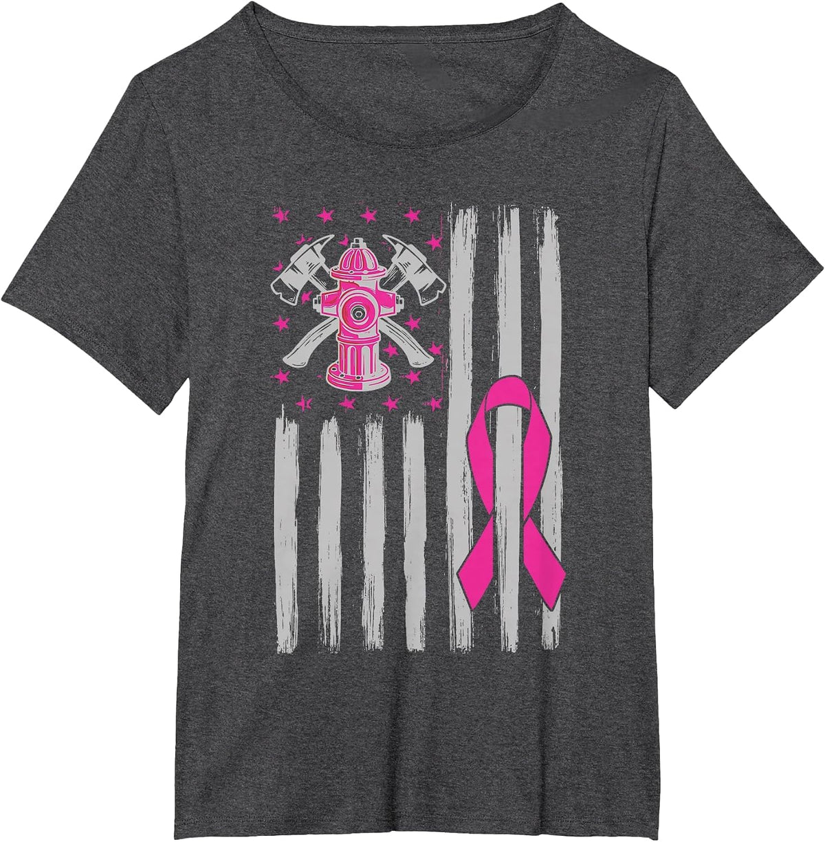 Firefighter Cancer Awareness Month T-Shirt - Dark Heather Grey