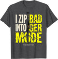 Men's I Zip Into Badger Mode The Bee Walks It Back Funny T-Shirt - Dark Heather Grey