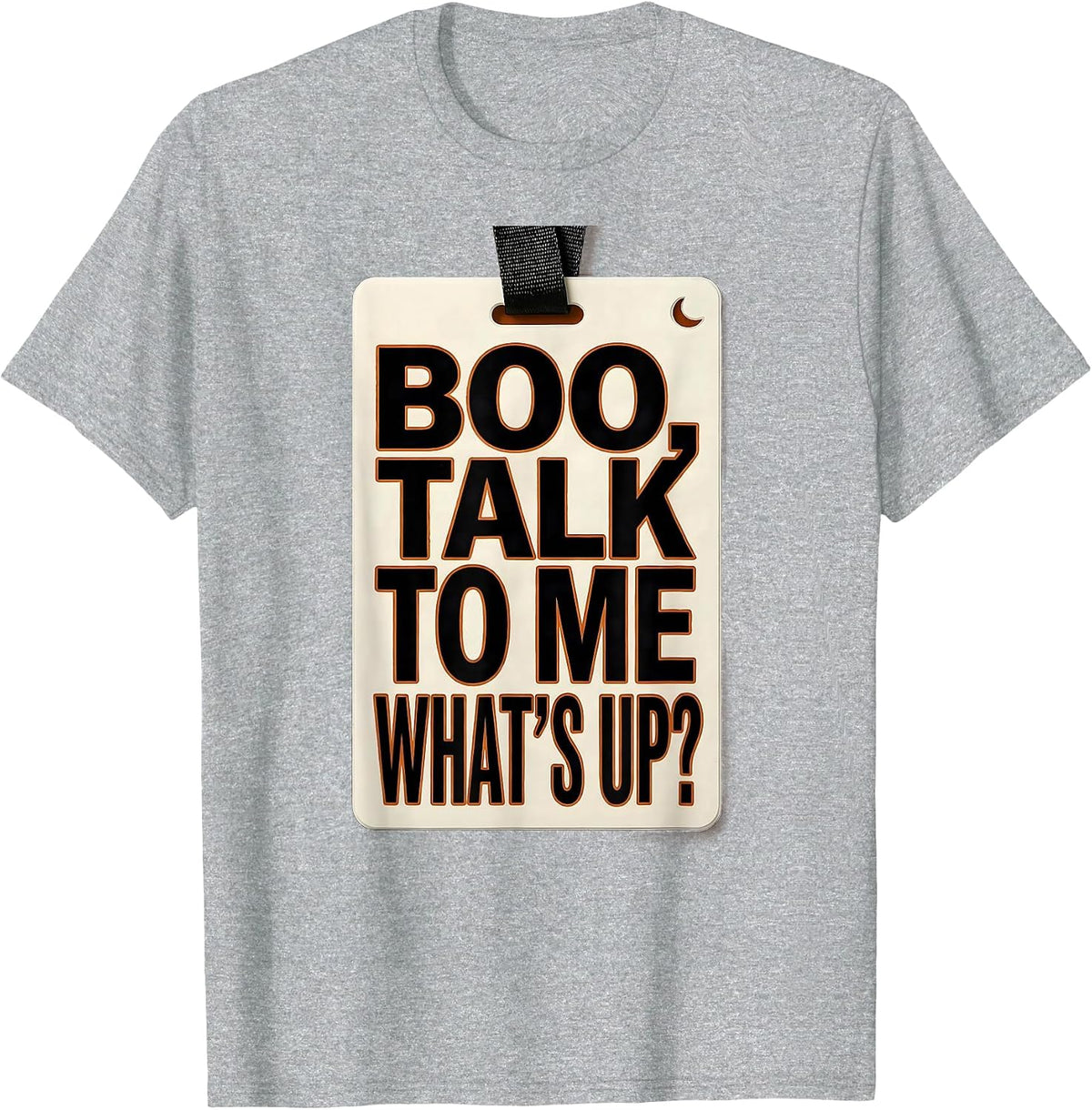 Men's Boo Talk To Me What's Up Funny Halloween School Counselor T-Shirt - Heather Grey
