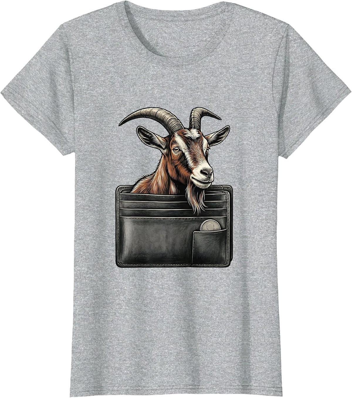 Women's Goat Lover Farm Humor Funny Animal Owner Gift T-Shirt - Heather Grey