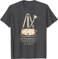 Men's Metronome Approved Djent Funny Heavy Metal Music Metalhead T-Shirt - Dark Heather Grey