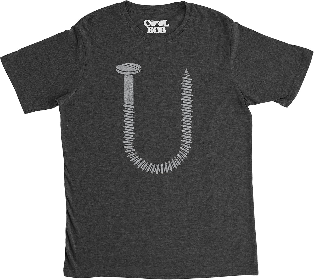 Mens Hilarious Novelty Tees with Sarcastic Graphic Designs - Heather Black - Screw U