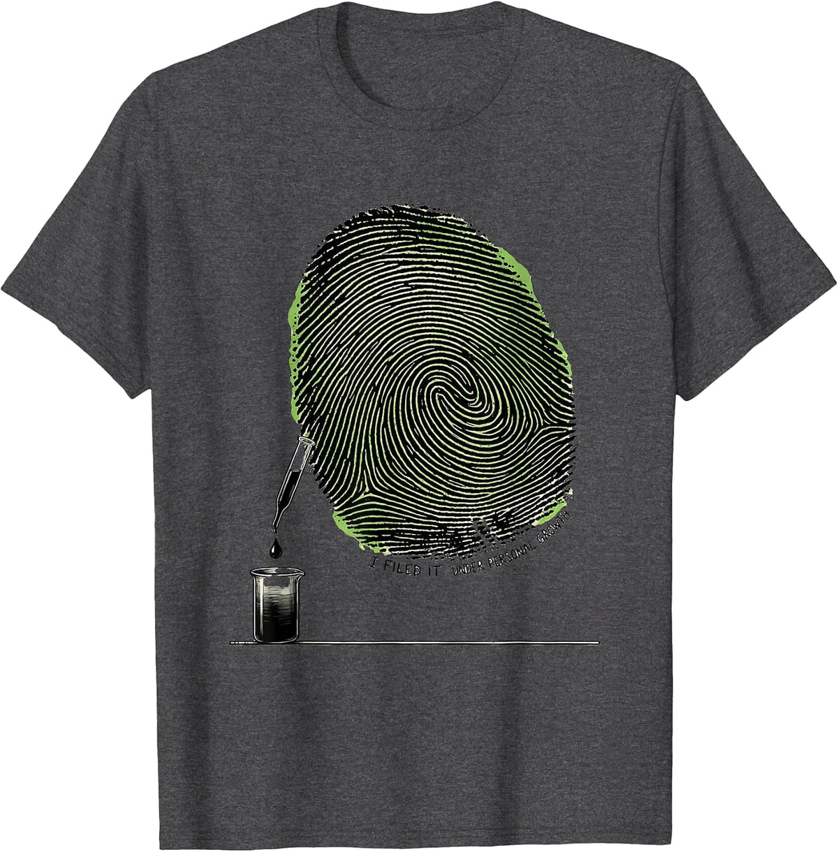 I Filed It Under Personal Growth Funny Science Teacher Lab T-Shirt - Dark Heather Grey