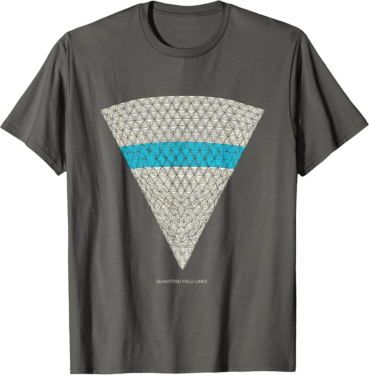 Quantized Field Lines Geometric Science Enthusiast Physics T-Shirt - Asphalt Grey