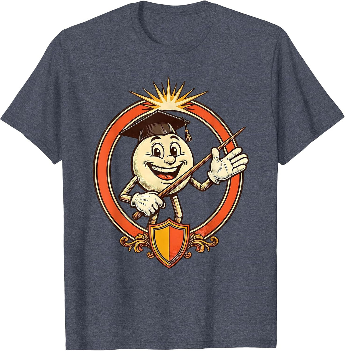 Spanish Teacher Chalk Accent Marks Graphic T-Shirt - Heather Blue