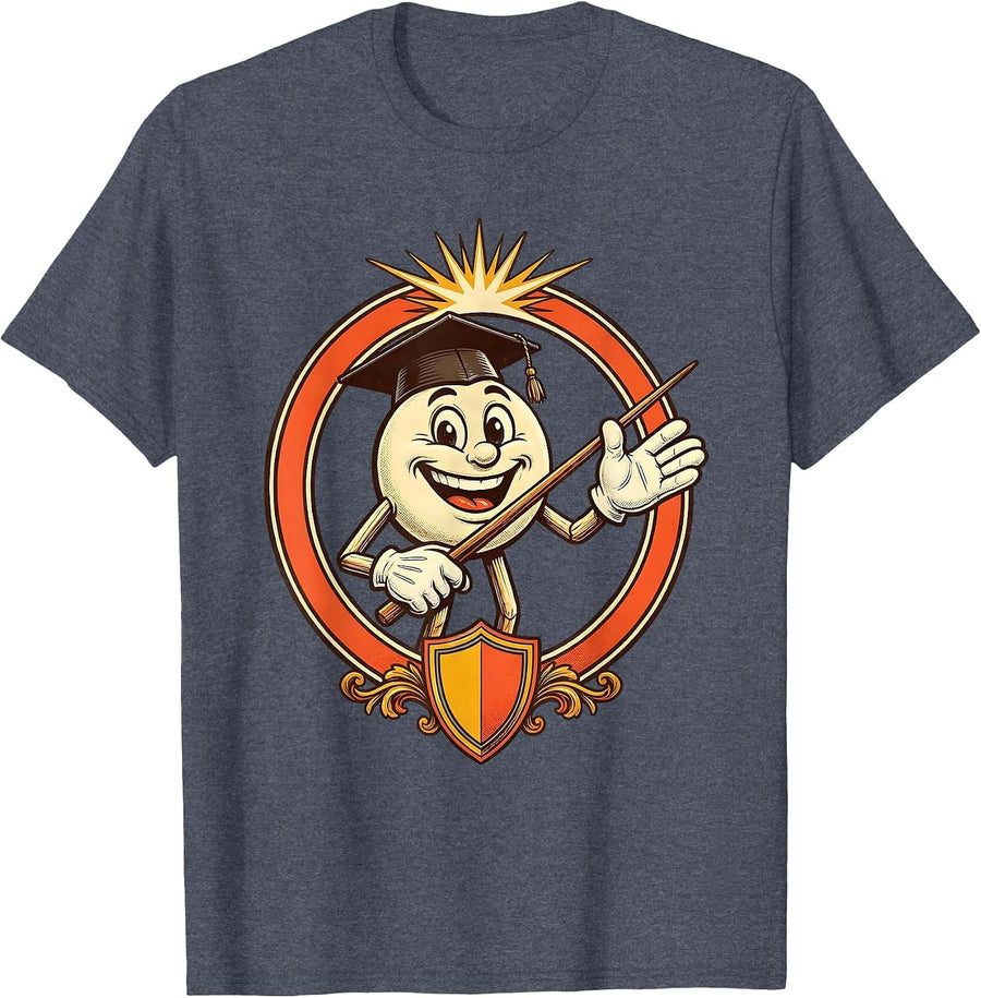 Spanish Teacher Chalk Accent Marks Graphic T-Shirt - Heather Blue