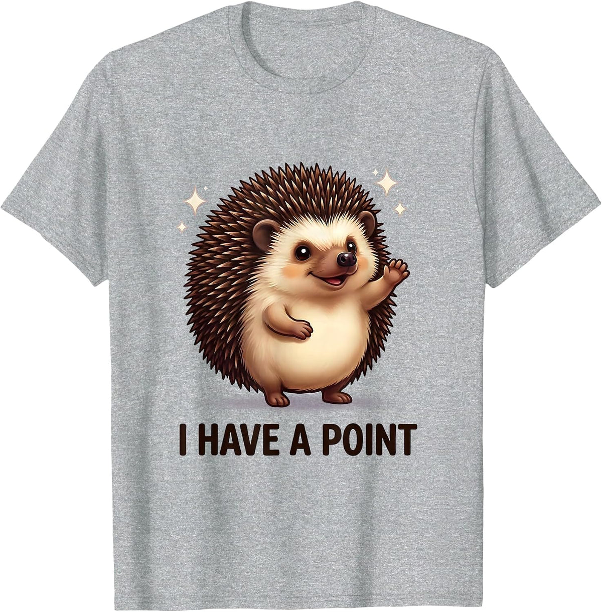 Men's I Have A Point Cute Kawaii Hedgehog Animal Humor Gift T-Shirt - Heather Grey