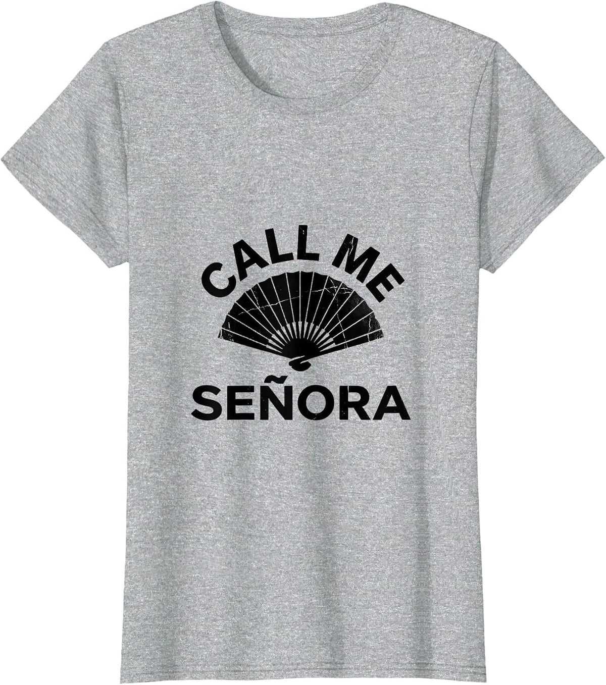 Call Me Senora Spanish Teacher Design T-Shirt - Heather Grey