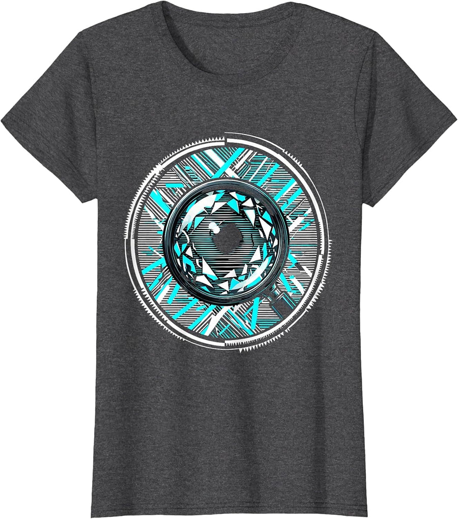 Women's Dyslexia Awareness Magnifying Glass Graphic T-Shirt - Dark Heather Grey