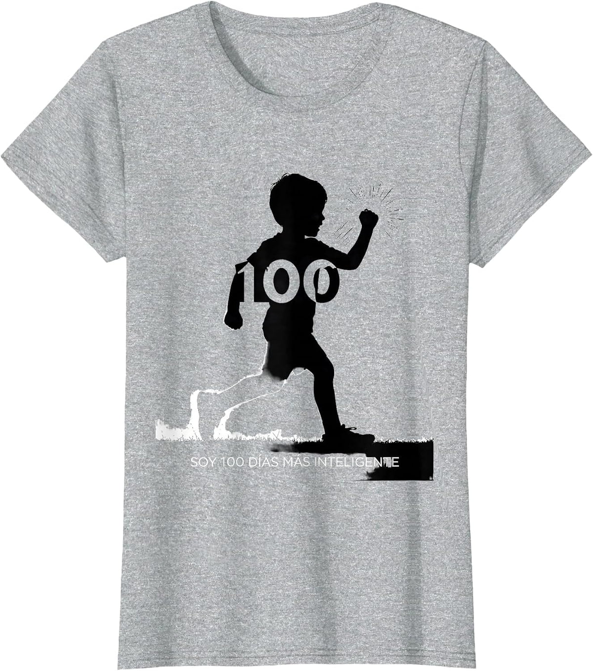 Soy 100 Días Más Inteligente Spanish Teacher 100th Day T-Shirt - Heather Grey