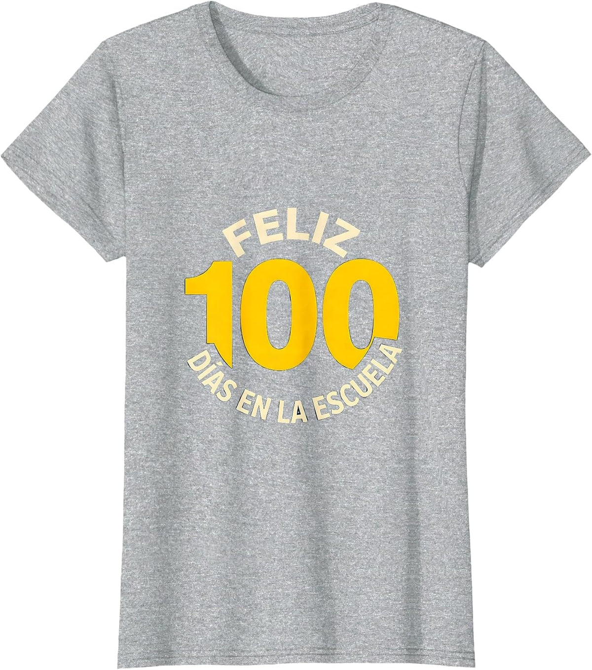 Women's Feliz 100 Días en la Escuela Spanish Teacher 100th Day T-Shirt - Heather Grey