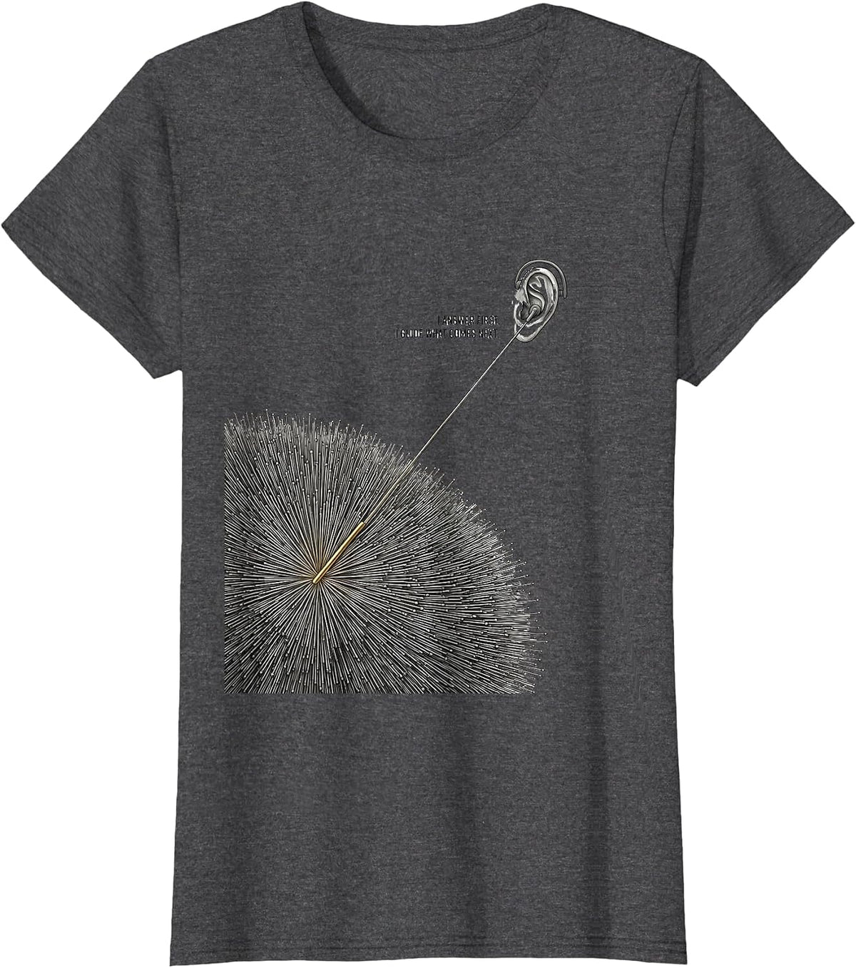 Women's I Answer First I Guide What Comes Next 911 Dispatcher T-Shirt - Dark Heather Grey