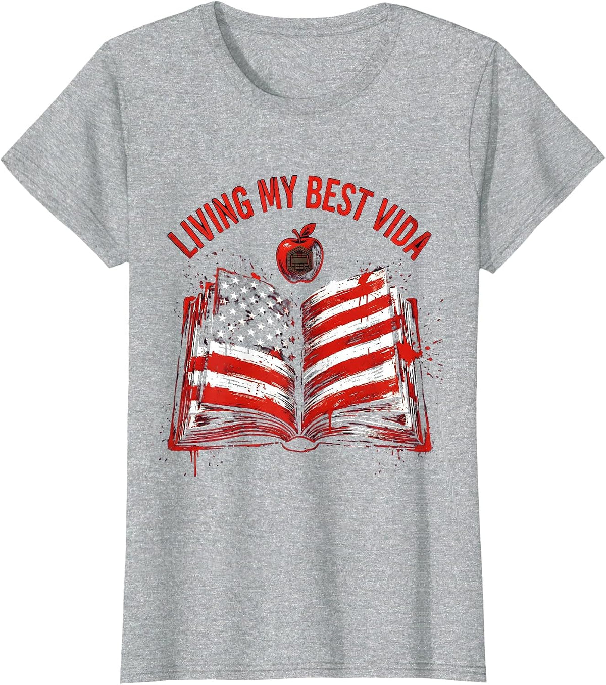 Living My Best Vida Spanish Teacher Design T-Shirt - Heather Grey