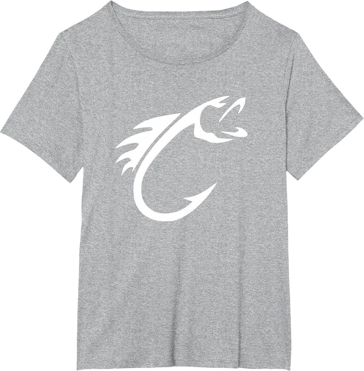Fish Hook - Reel Life Fishing T-Shirt - Heather Grey