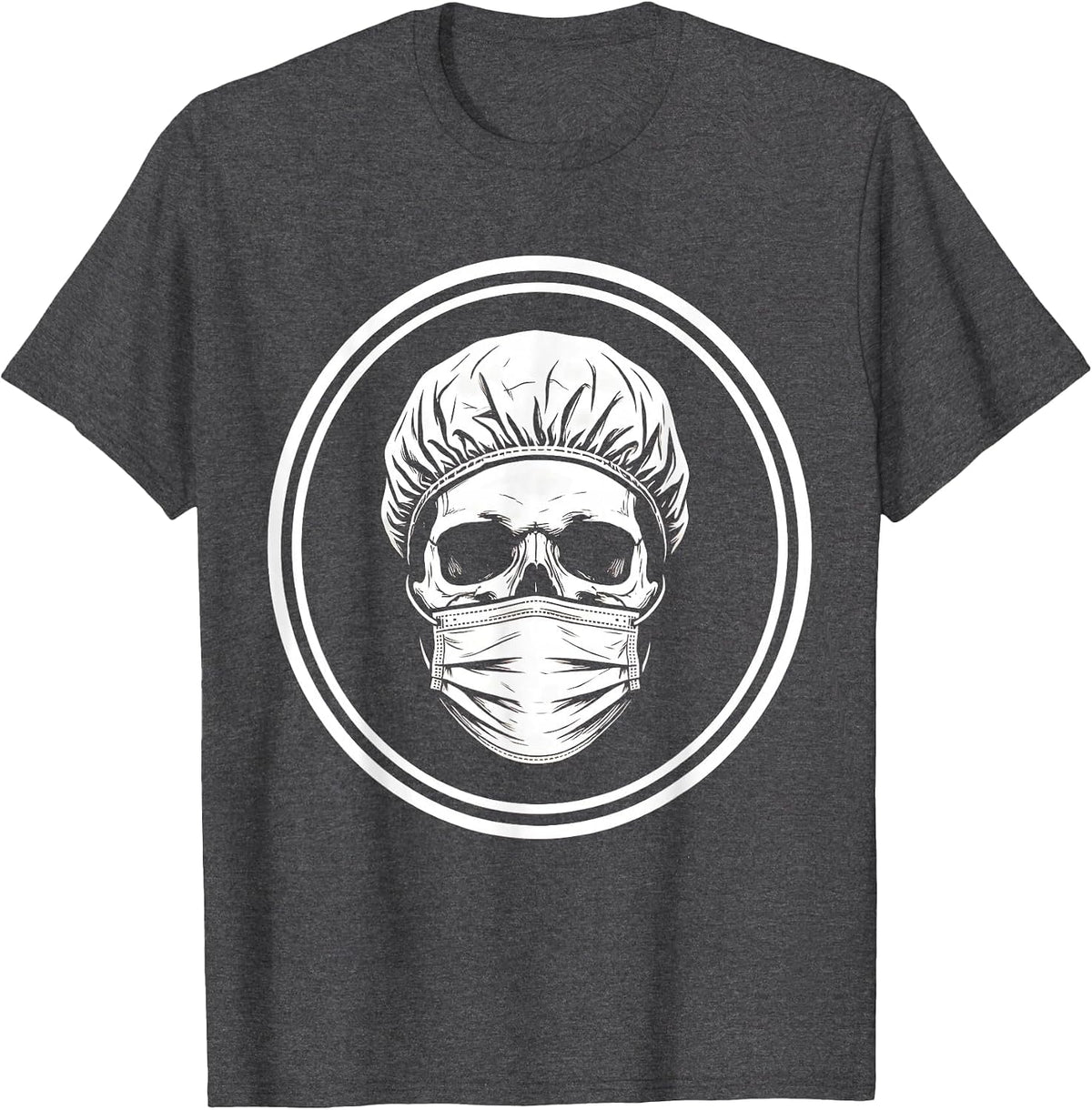 Men's Emergency Department Skull Surgeon Graphic T-Shirt - Dark Heather Grey