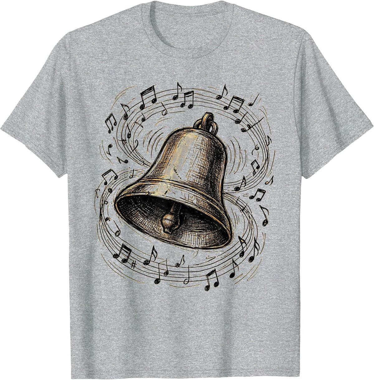 Men's 4th Grade Teacher School Bell Ringing Art T-Shirt - Heather Grey