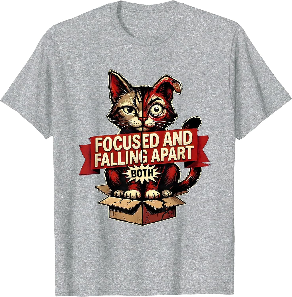 Men's Focused And Falling Apart Both Quantum Physics Teacher T-Shirt - Heather Grey