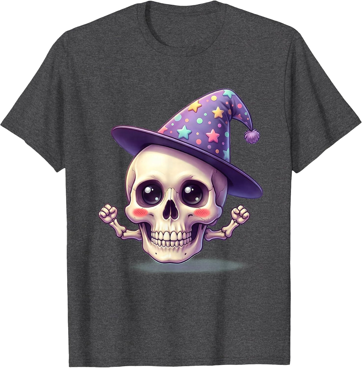 Men's Proud Dunce Skull Funny Gothic Humor Graphic T-Shirt - Dark Heather Grey