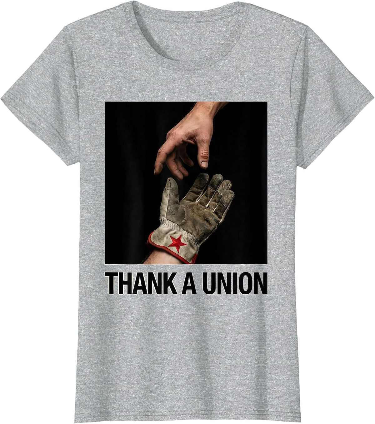 Women's Thank A Union Swiss International Labor Day Skilled Worker T-Shirt - Heather Grey