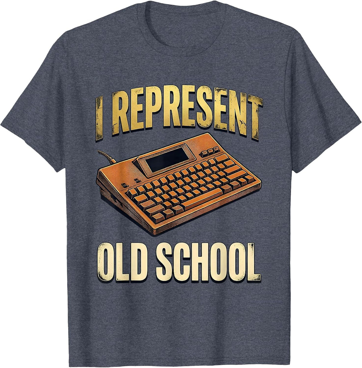 I Represent Old School Nostalgic Hip Hop 80s 90s Music T-Shirt - Heather Blue