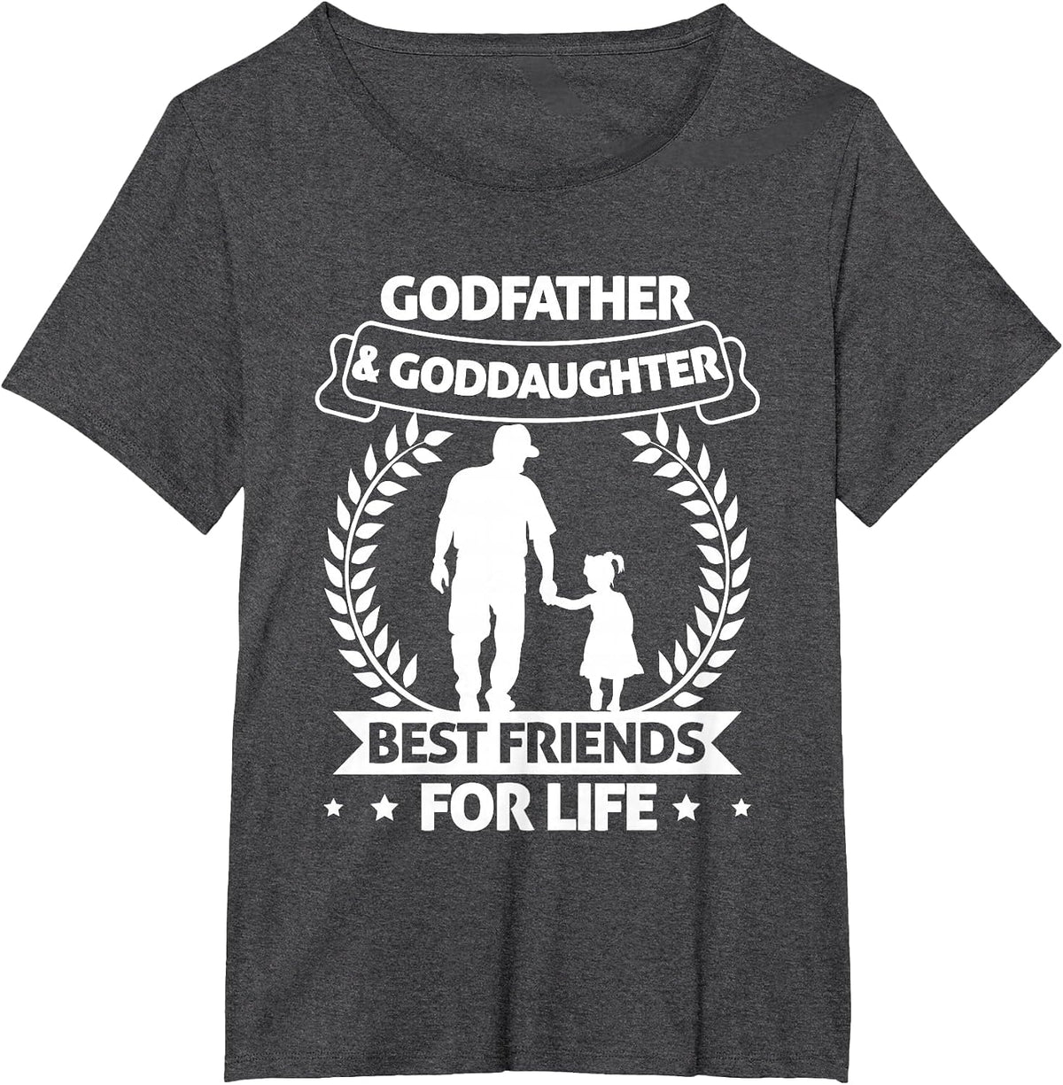 Godfather and Goddaughter Matching Best Friends T-Shirt - Dark Heather Grey