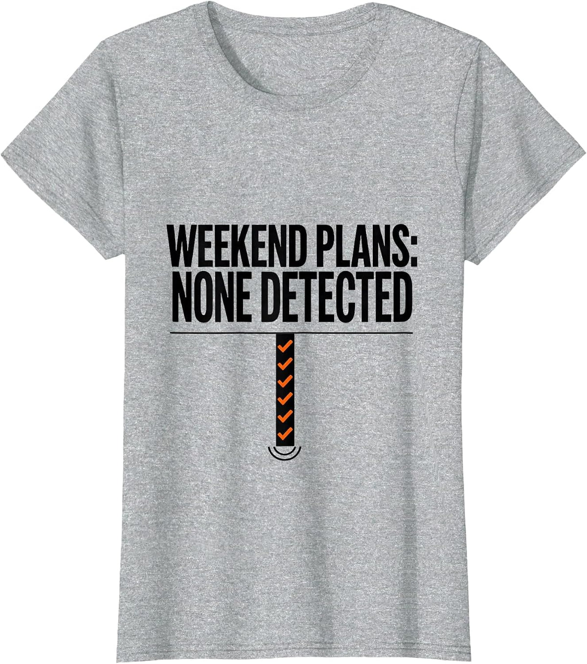 Weekend Plans None Detected Funny Space Astronaut Humor T-Shirt - Heather Grey